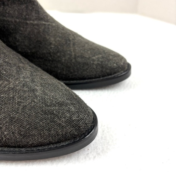 Theyskens’ Theory Gray Finely Crafted Italian Textile Almond Toe Ankle Boots (9) - Picture 4 of 12